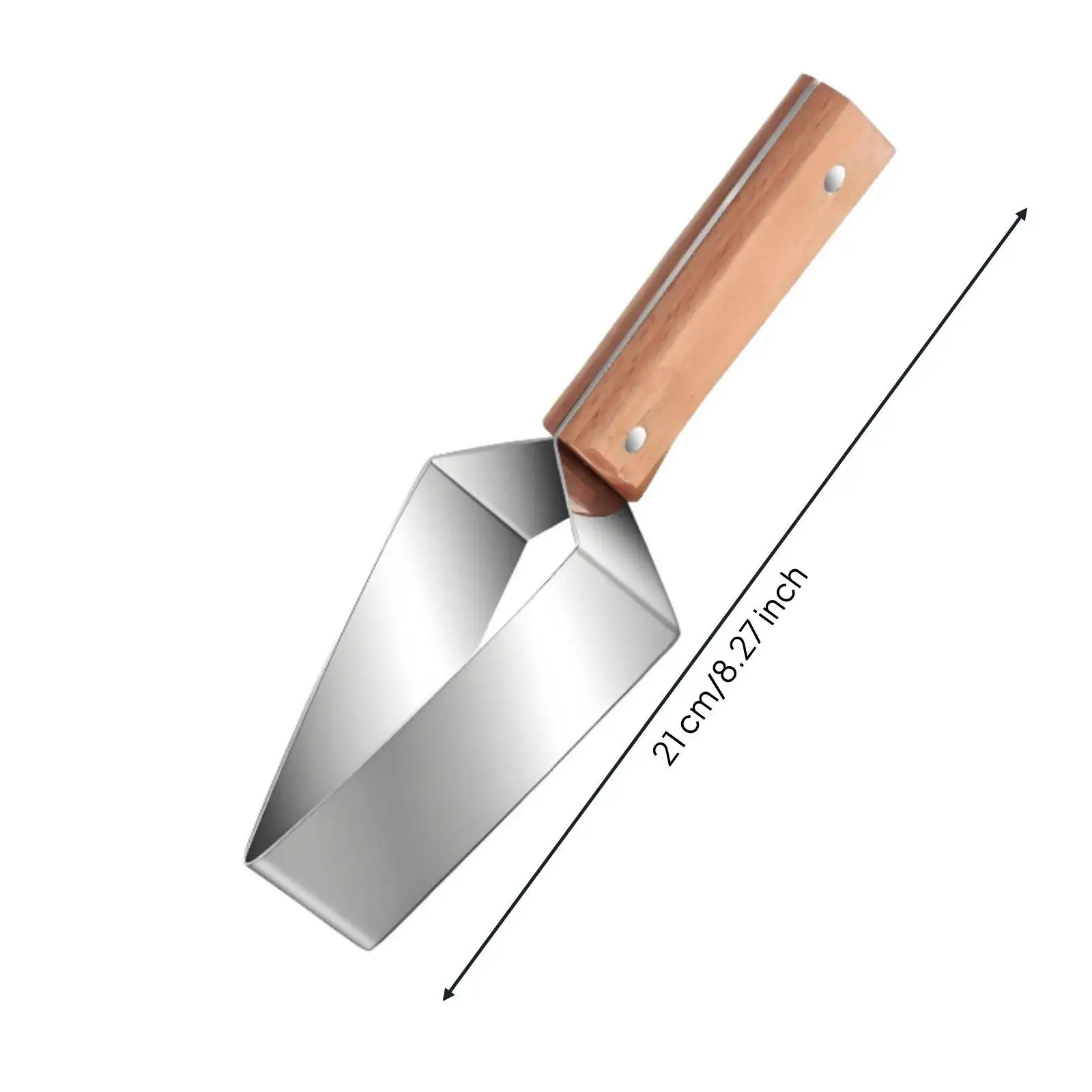 Kitchen Stainless Steel Fruit Cutter Long Watermelon Knife with Sturdy Wooden Handle for Fast Slicing and Serving
