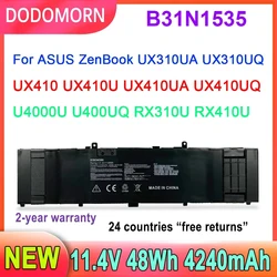 B31N1535 Battery For ASUS ZenBook UX310 UX310UA UX310UQ UX410 UX410U UX410UA UX410UQ U4000U U400UQ RX310U Laptop 11.4V