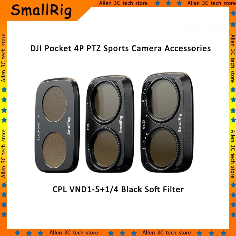 Filter Kit for DJI Osmo Pocket 4P Glass with VND1-5 / CPL Filter Helps Reduce Light Evenly Minimize Color Shift -6648/6649