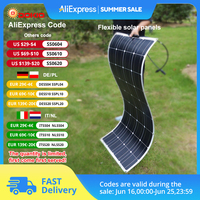 Dokio 12V 100W Flexible SolarPanel & 5V USB Solar Charger For Car/Boat High Quality Portable Panel Solar 100w China