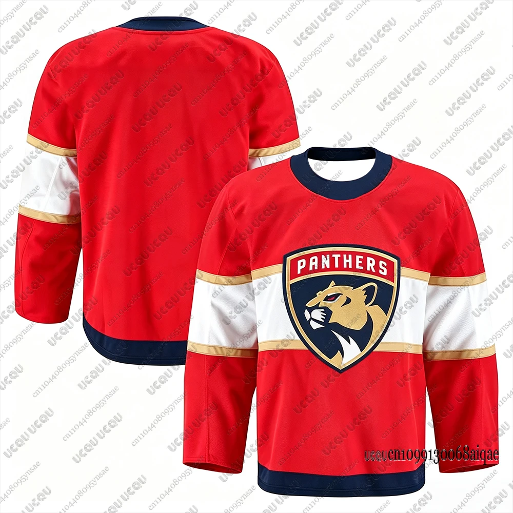 Autumn Winter New Ice Hockey Jerseys For Men Florida Panthers Hockey Jerseys Casual Sports Long Sleeve T-shirt Family Jerseys