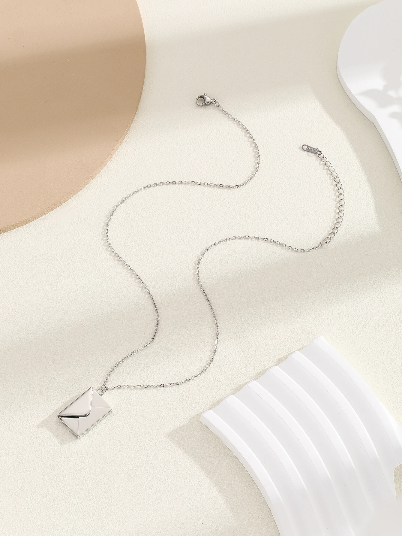 1Pcs Normcore Personalized High-End Stainless Steel Detachable Envelope Love Letter Pendant Necklace