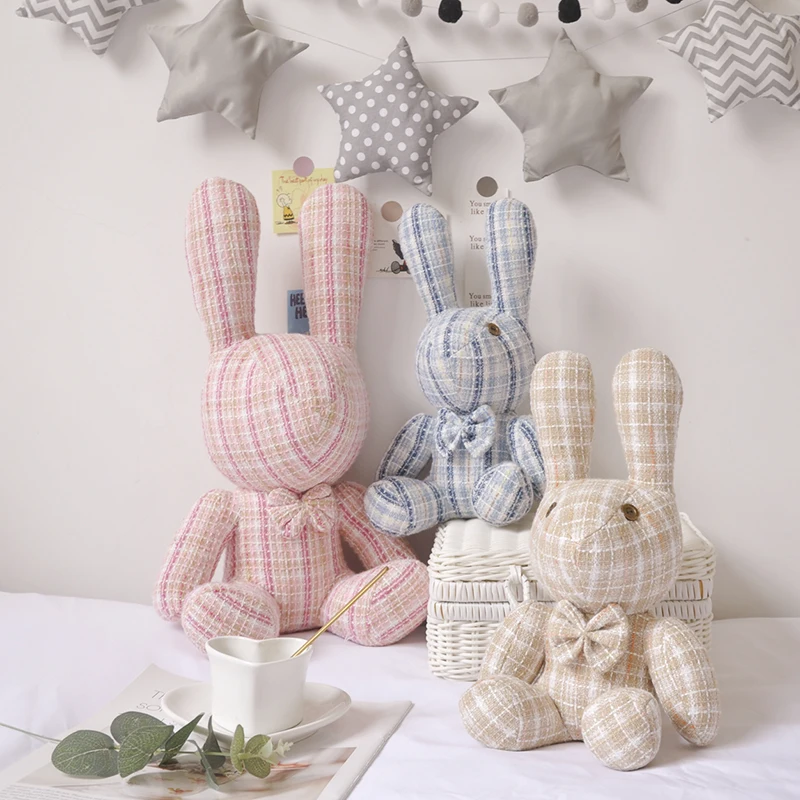 

Home Decor Plu Rabbit Doll Fabric Art Toy Window Display Birthday Gift Small Fraance Sle Stuffed Animal Collectible