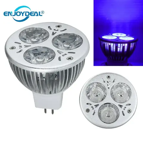 자외선 보라색 빛 LED 전구 램프, 3W UV 전구, E27, GU10, MR16, 85-265V, 12V, 새로운 비트 가격