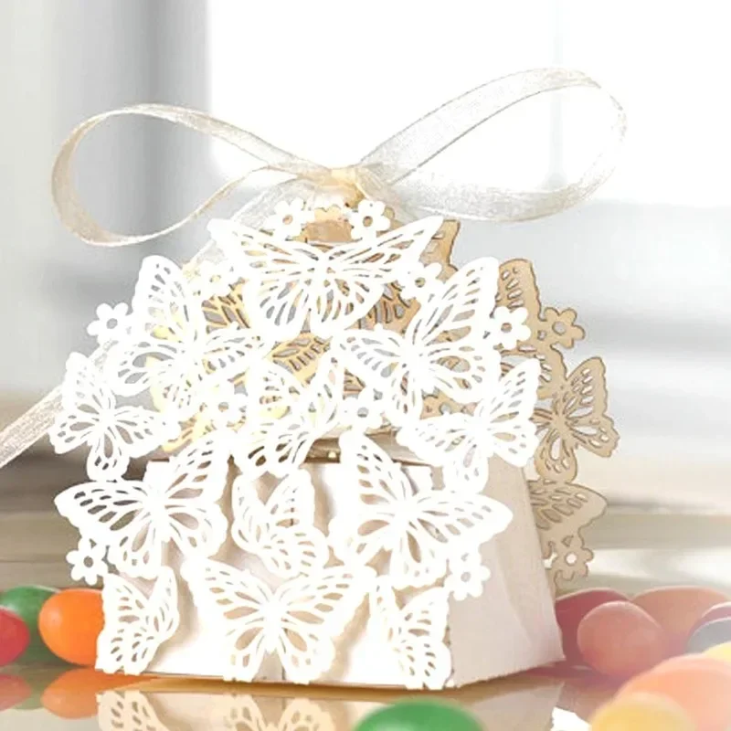 

Laser Hollow Chocolate Candy Box Candy Paper Packaging Flower Butterfly Gift Box
