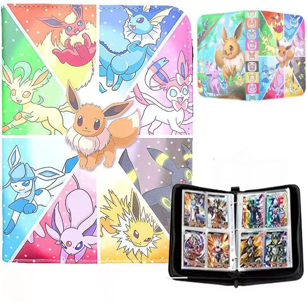 

*New 400Pcs Card Album Binder Photocard PU Zipper Photo Album Carte Holder Collection Folder Letters For Pokemones Cards Hobby