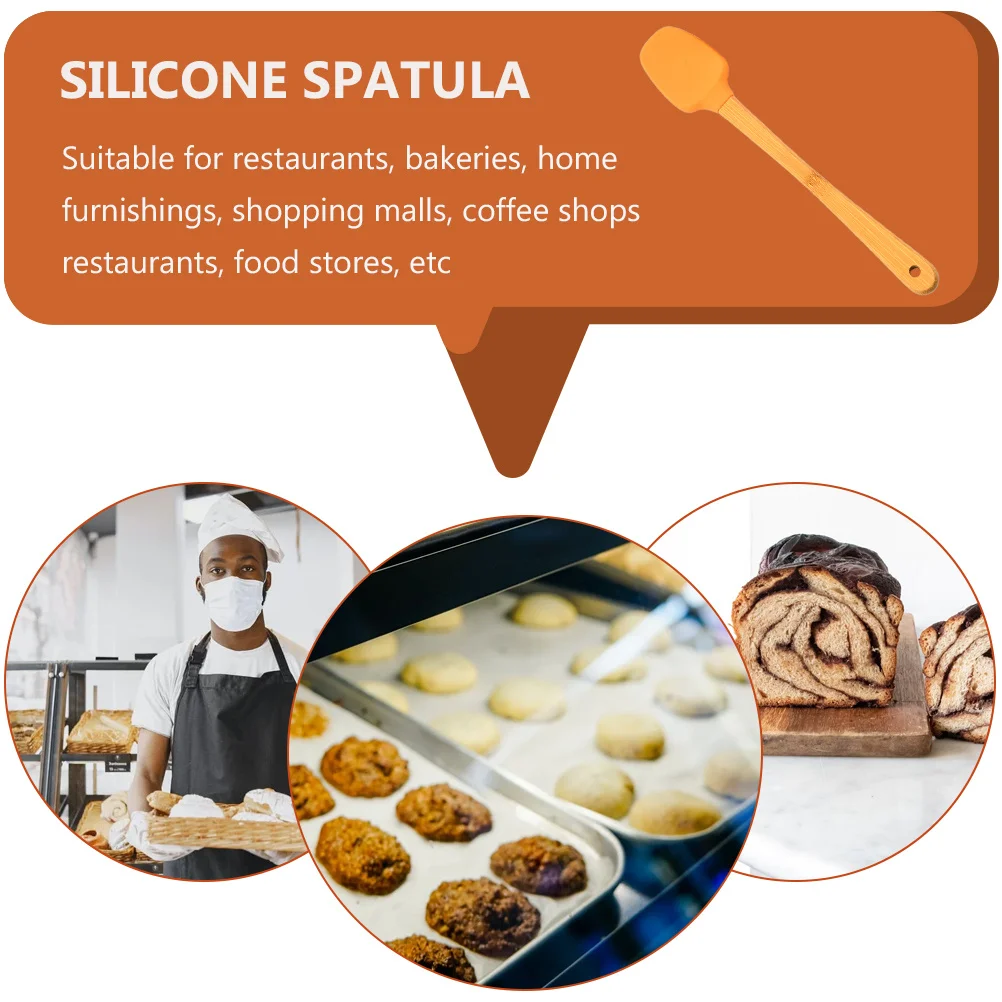 

5pcs Silicone Spatula Baking Set Smooth Edges Ergonomic Handle For Cake Cream Pastry Kitchen Tools Storage Hole Cooking Utensils