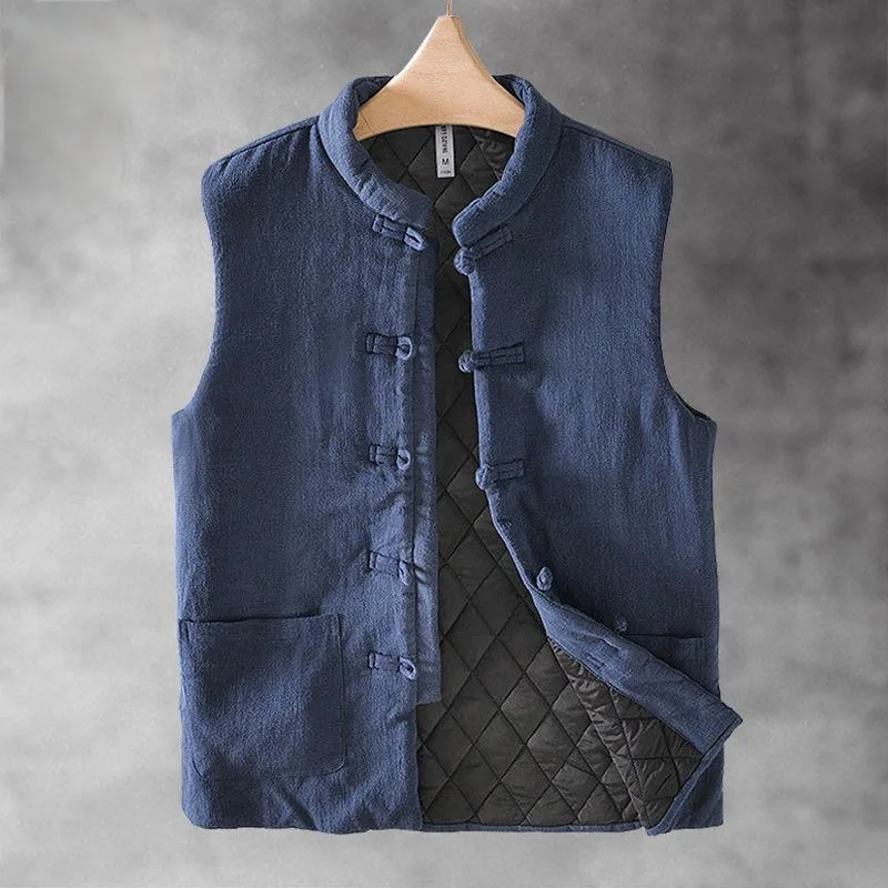 men's-thiened-cotton-linen-vest-winter-traditional-chinese-tang-costume-hanfu-outerwear-with-button-decorations-casual-wear