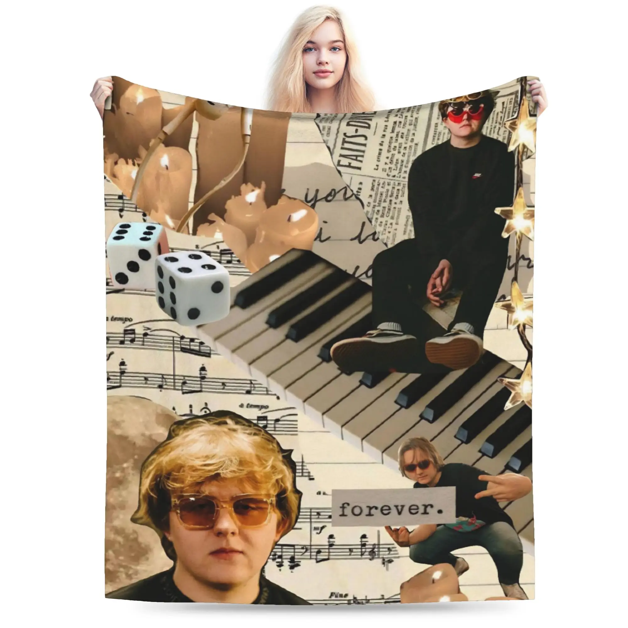Lewis Capaldi Tour 2026 Blanket Warm Cozy Fluffy  Throw Blankets for Bed 50x60 Inch Multi-size Bedspread