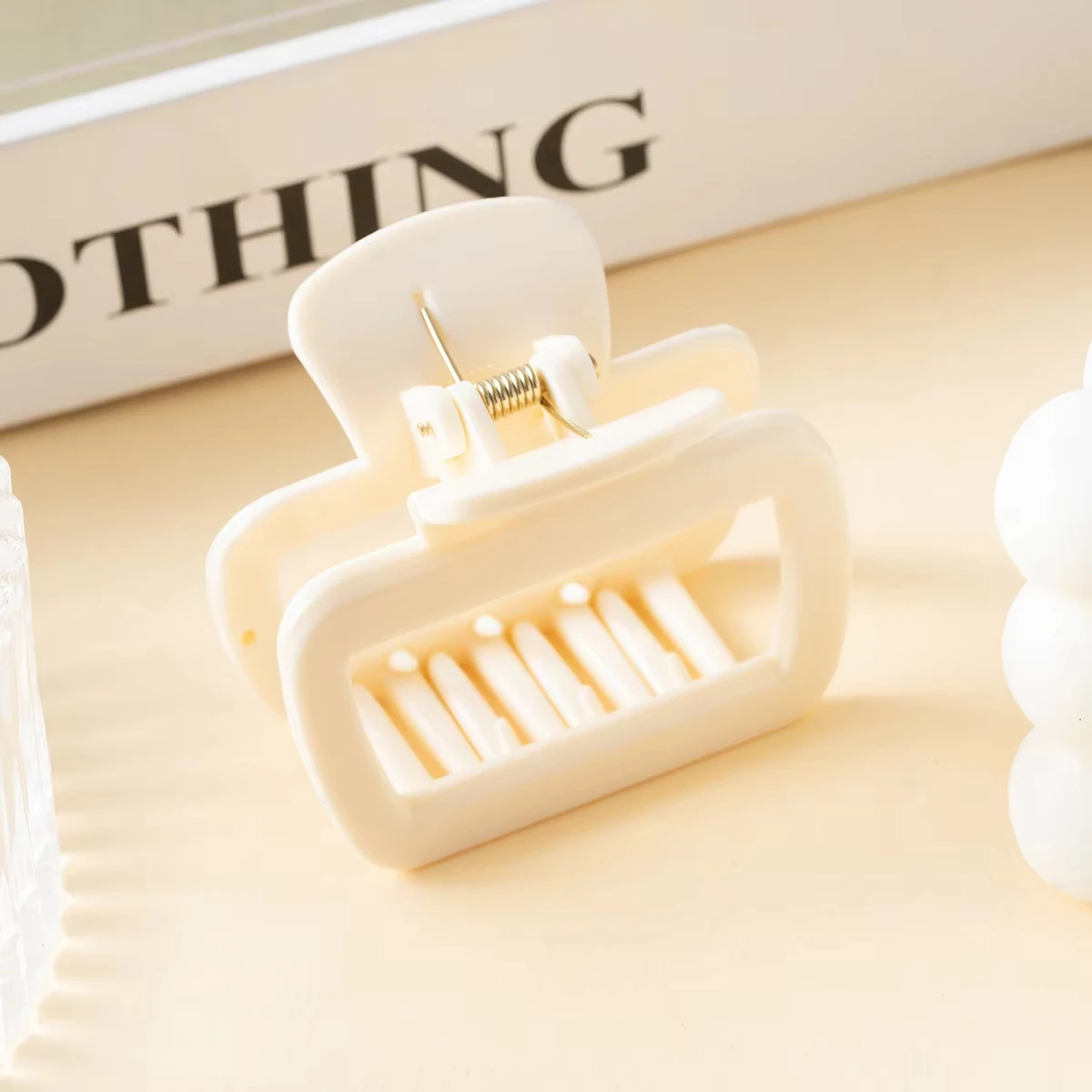 Trendy Suqare Weiche Silikon Haar Klaue Clips Flexible Anti Kollision Shark Clip Schutz Kopf Frauen Nicht Zerbrechlich Zubehör K – Detail 8