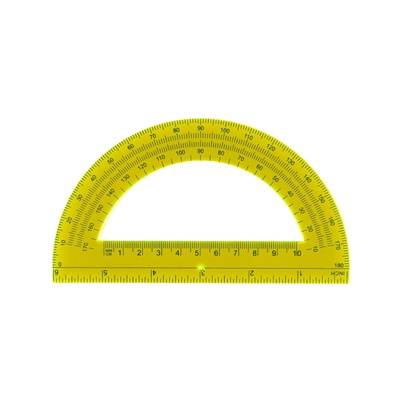 5Pcs Math Protractors 180 Degrees Plastic Protractor 6Inch Protractors for Geometry Drafting, Measurement Tool