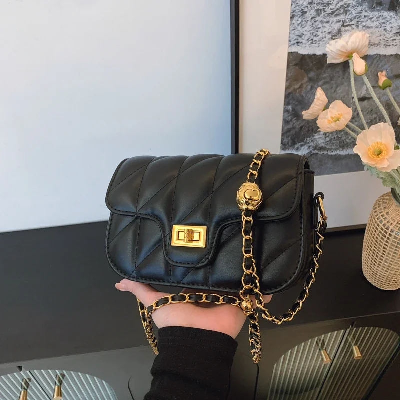 

Дизайнерская женская сумка через плечо, кожаная сумка премиум-класса с регулируемой цепочкой, элегантный классический люксовый бренд