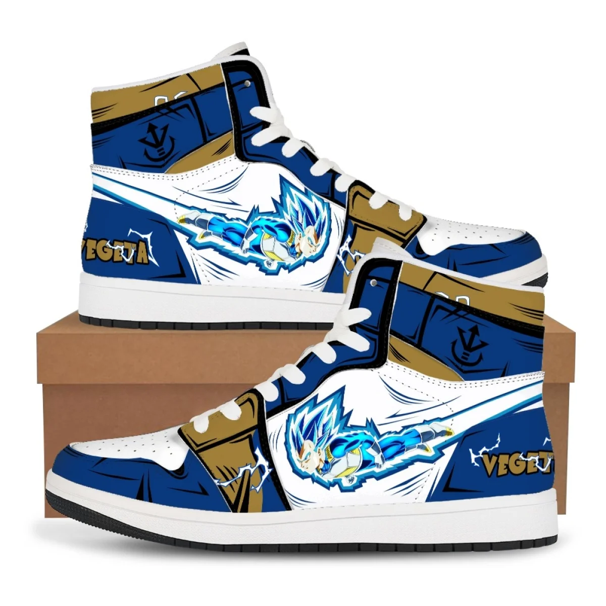 

Баскетбольные кроссовки Dragon Ball с принтом аниме персонажей Сон Гоку и Вегета, высокие кеды, повседневная обувь, удобные кроссовки на плоской подошве, подарок на день рождения
