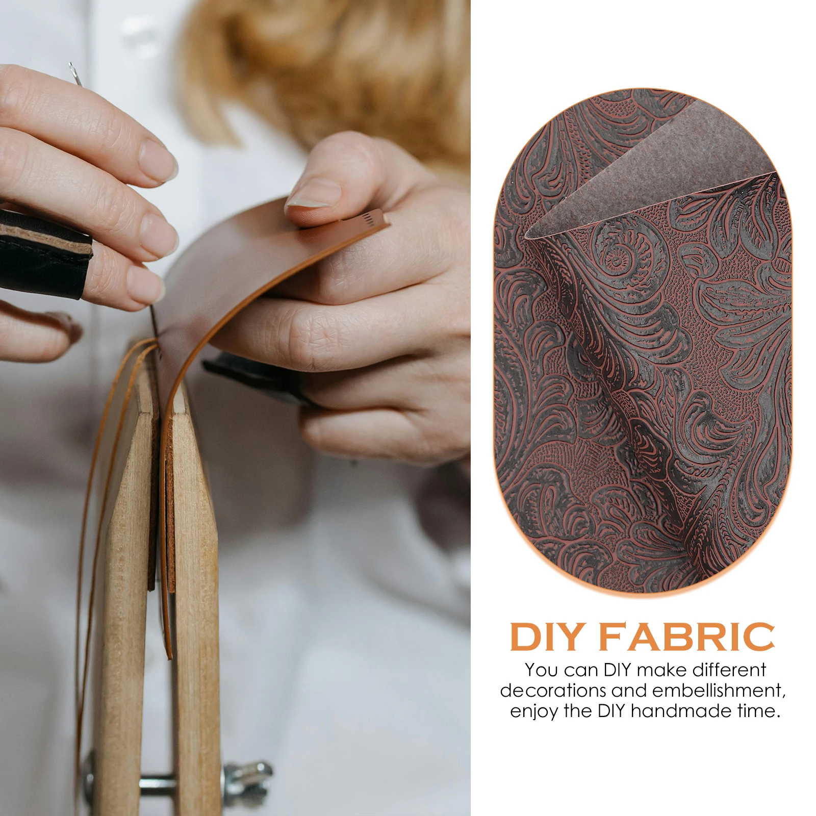 

1 Roll Artificial Sheet Diy Craft Material Smooth Durable Fabric For Earrings Hair Bows Bags Making Geometric Pattern