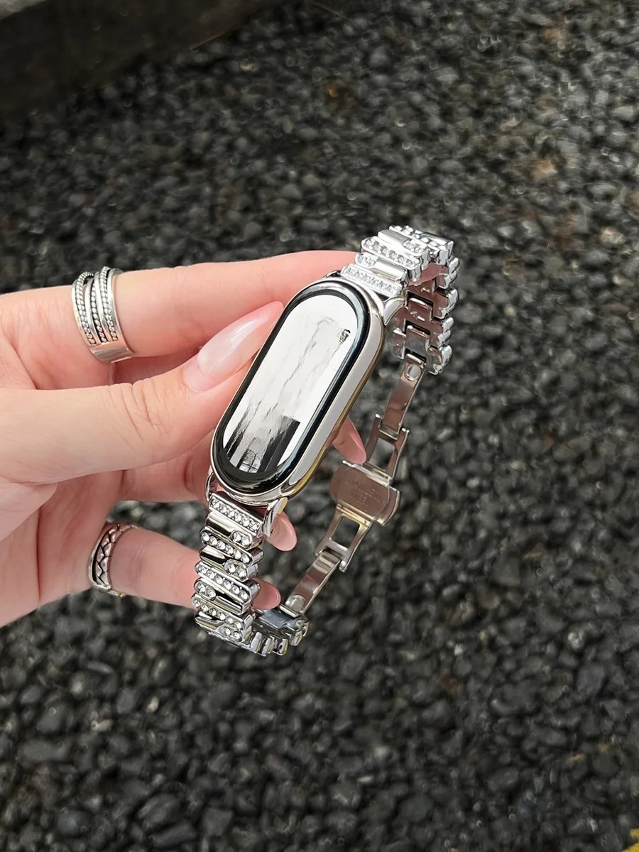 

Irregular diamond studded watch strap is suitable Xiaomi Band 8Pro/9Pro，For Mi band 3/4/5/6/7，8/8NFC/9/9NFC/10/10NFC，For Redmi W