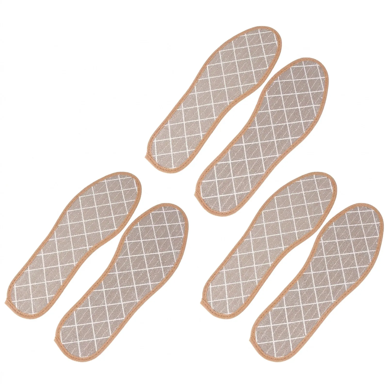 3Pairs Bamboo Charcoal Insoles High Performance Odor Free Comfort Insoles for Running Hiking Walking Daily Wear
