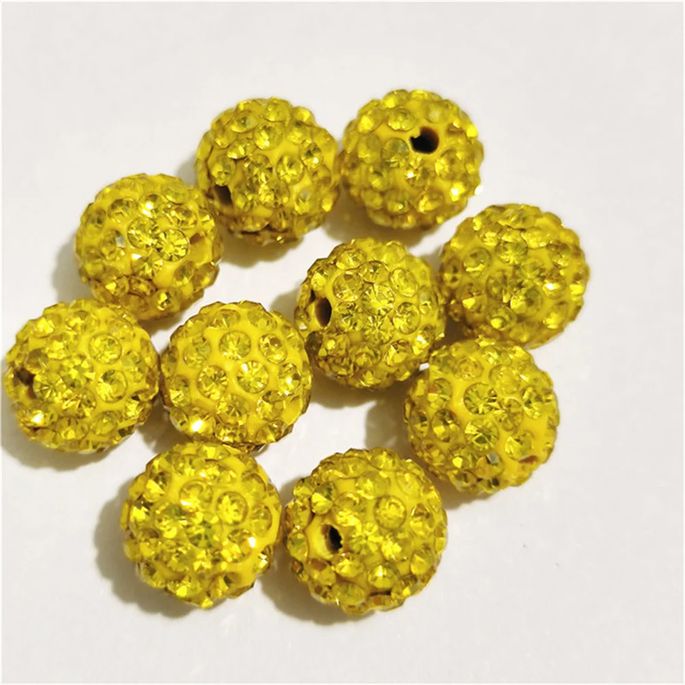 10mm 100pcs Rhinestone Spacer Beads Round Good Quality DIY beads for needlework accessories & Jewelry Making