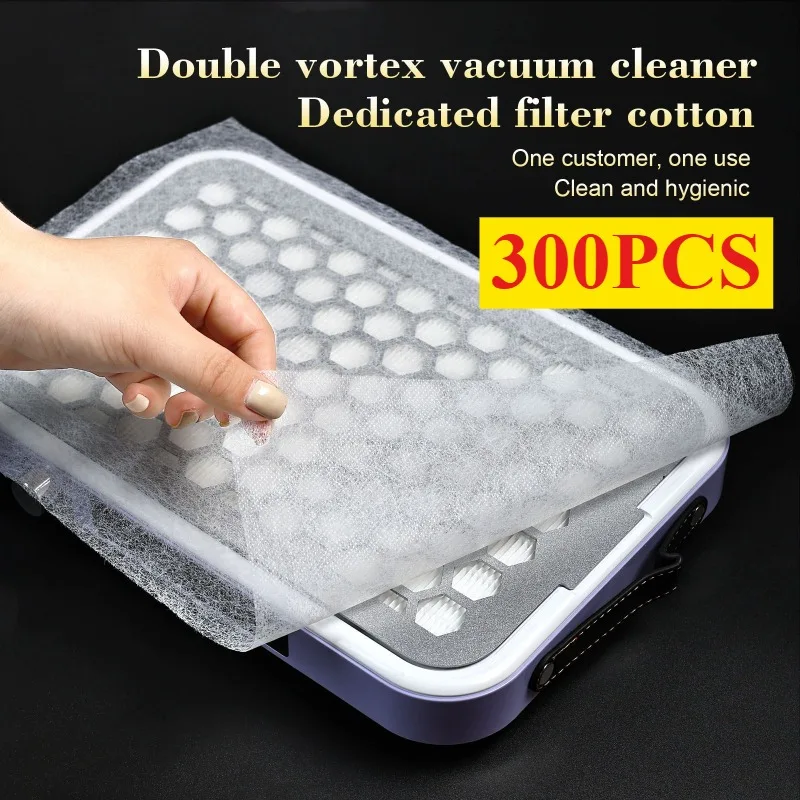 New 300Pcs Disposable Nail Art Vacuum Dust Collector Non-Woven Filter Paper Manicure Machine Dust Filter Paper Cleaning Tools