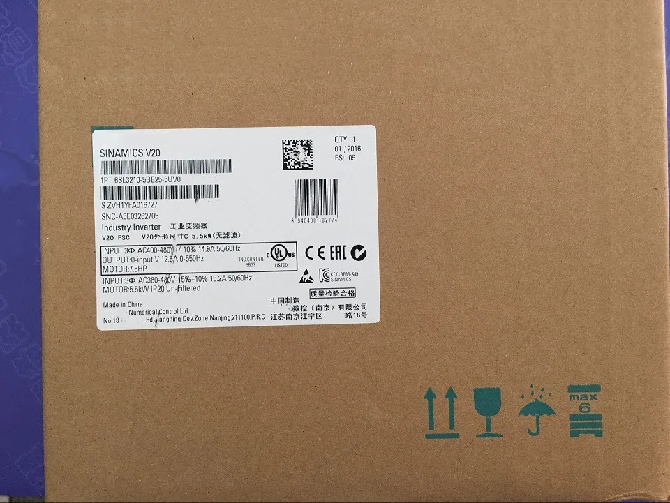 

Brand New 6SL3210-5BE25-5UV0 6SL32105BE255UV0 5.5KW