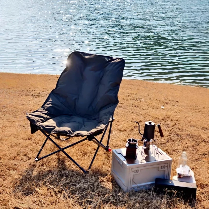 High Backrest Camping Chair Angle Adjustable Relaxing Camping Chair Outdoor Folding Muebles De Campamento Camping Furniture