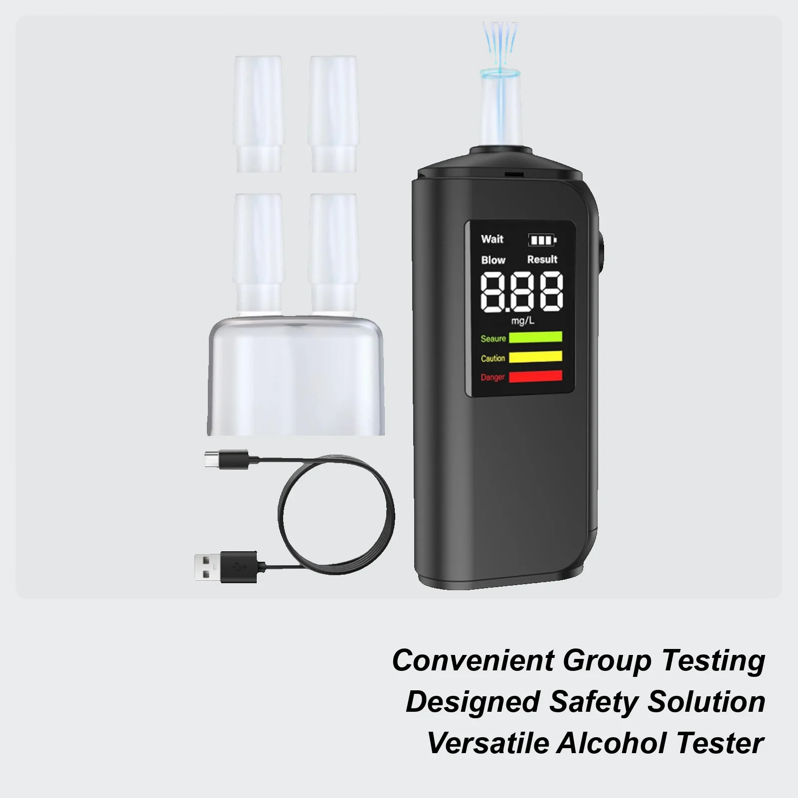 

Персональный алкотестер со светодиодным дисплеем, алкотестер высокой четкости для тестирования алкоголя для мужчин, женщин, отца, мужа, вечеринки