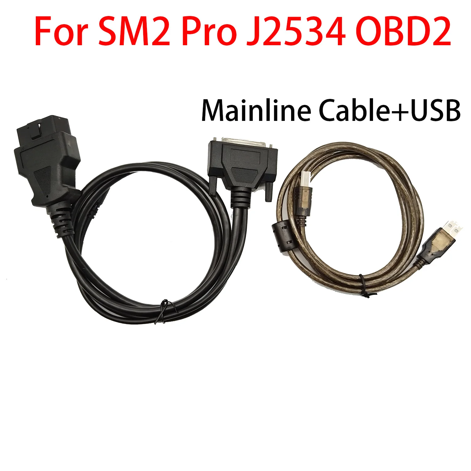 For SM2 Pro J2534 OBD2 Mainline Cable and Usb Cable With 67-in-1 ECU Programming Accessory Cable Full Vehicle Compatibility