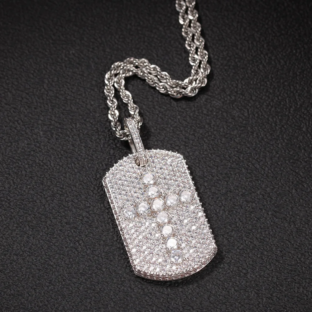 

Cross Square Shape Bling Bing Iced Out Pendant Necklace Rock Rapper Fashion Hip Hop Jewelry BP328
