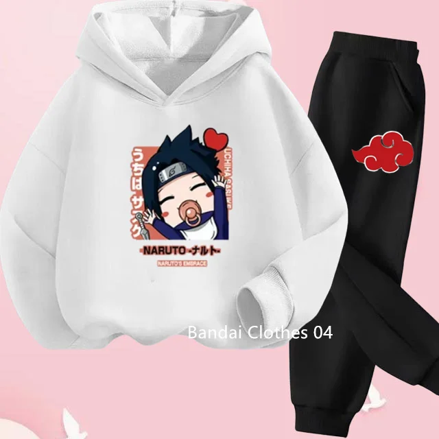 

Boy Naruto Outerwear Sweatshirt for Children Girl 2024 Spring Clothing Mother Kids 2 to 12 Year Baby Clothes Hoodie Set Tops
