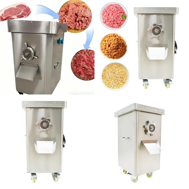 Commercial Electric Meat Grinder Heavy Duty Stainless Steel for Raw Chicken Beef Pork Sausage Stuffer and Food Processor