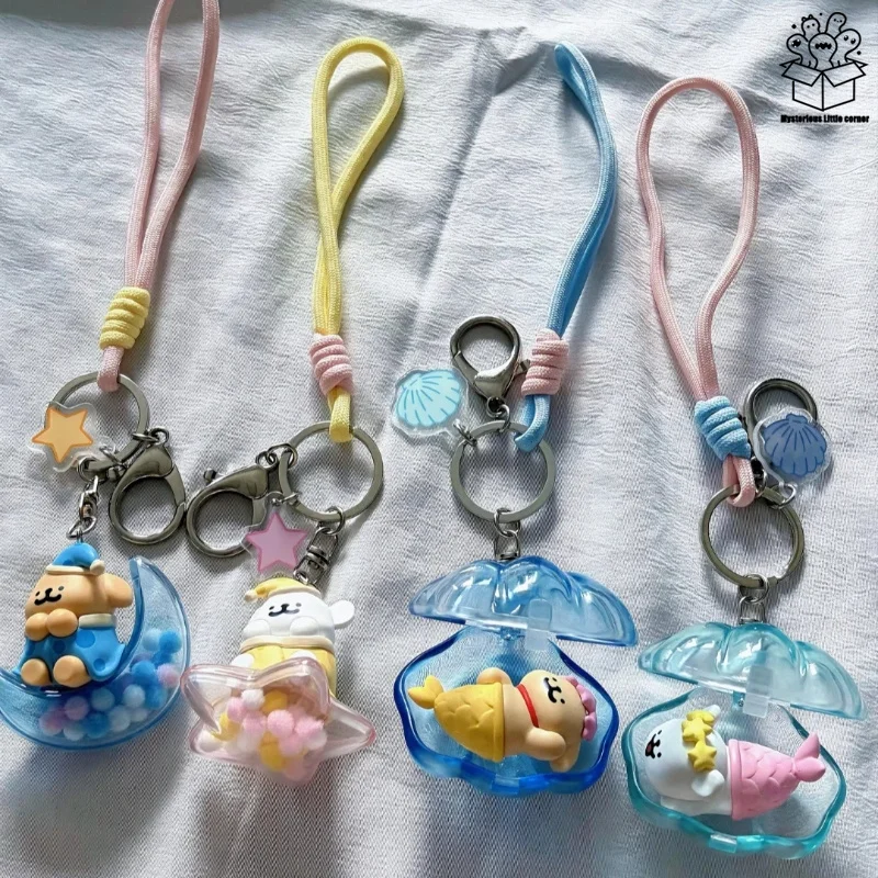 Authentic Line Puppy Pajama Series Keychain Creative Cute Puppy Periphery Collection Keychain Backpack Pendant Festival Gift
