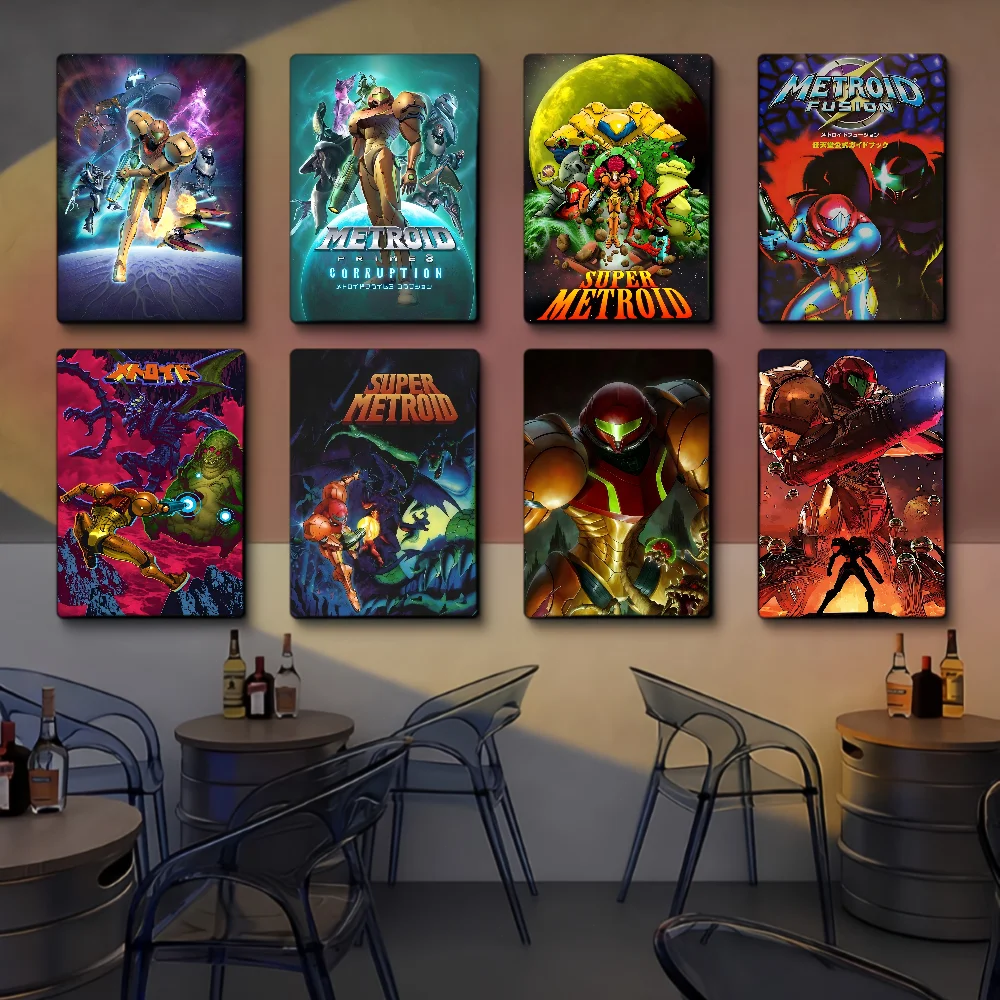 Metroid Prime DIY Sticky Poster Waterproof Paper Sticker Coffee House Bar Home Decor