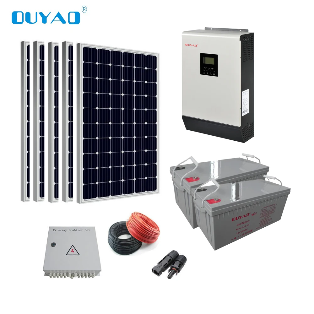 5KW solar panel system all equipment,5KVA solar panel system complete set 5000 watt solar inverter home system