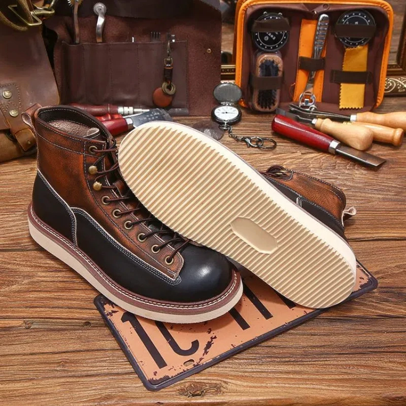 Retro Durable Goodyear-Welted Stitchdown Rugged Style Monkey Boots
