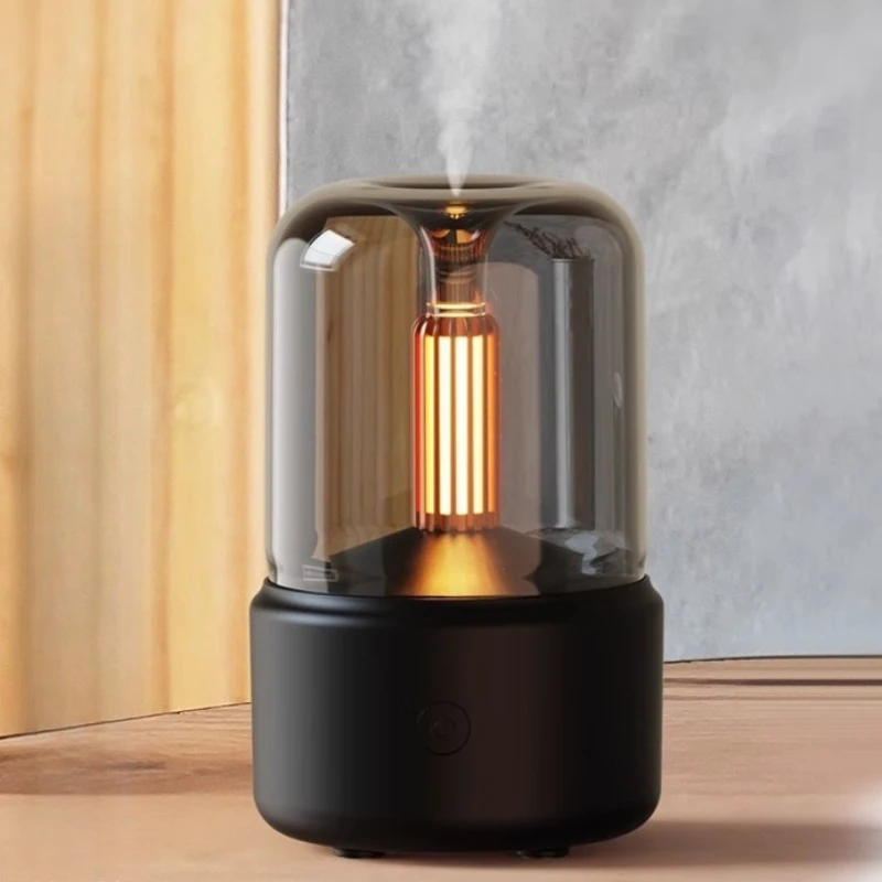 

Настольный увлажнитель для ароматерапии с имитацией свечей, тонкий водяной туман, свет, звук, удобный диффузор для эфирных масел