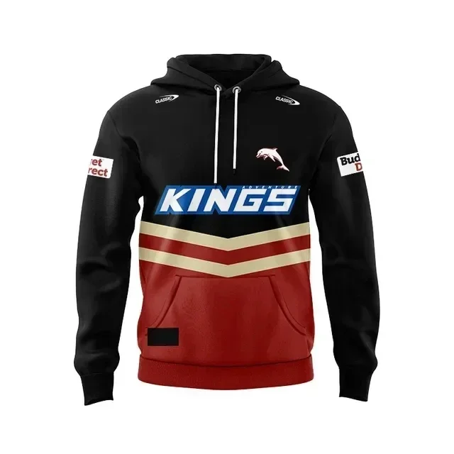 2024 Dolphins Hoodie Home / Away / Training Rugby Jersey - Męski Rozmiar: S-3XL (Nadruk Nazwa własna) Najwyższa jakość