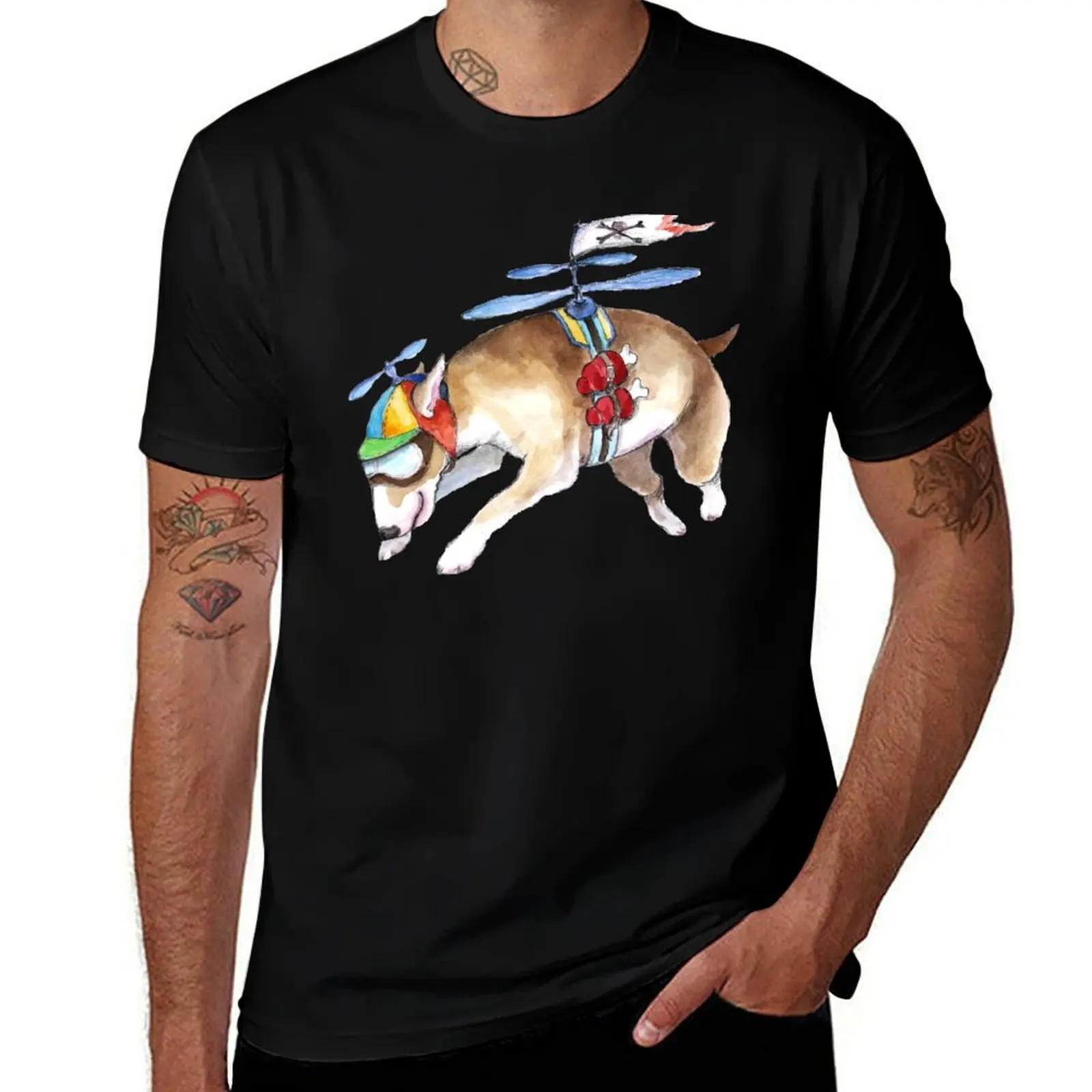 

Bull Terrier Beanie Bully - apparel T-Shirt Stylish Print Short Sleeve Tee