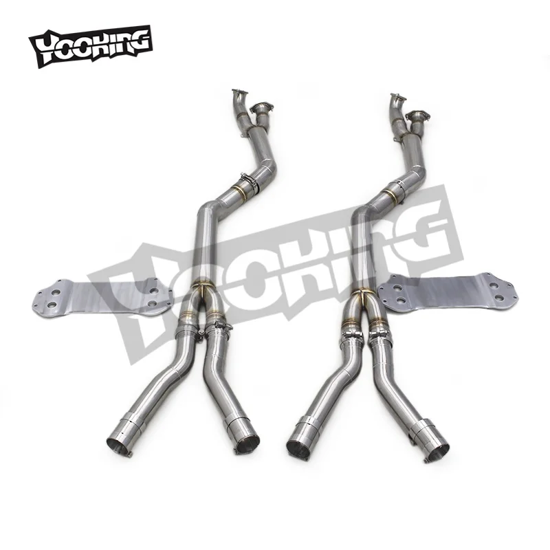 OBM In Stock Exhaust Pipes System For BMW M3 G80/G82 3.0T 2021-2024 Performance Exhaust Single Mid Pipe With Brace T304 Mid Pipe
