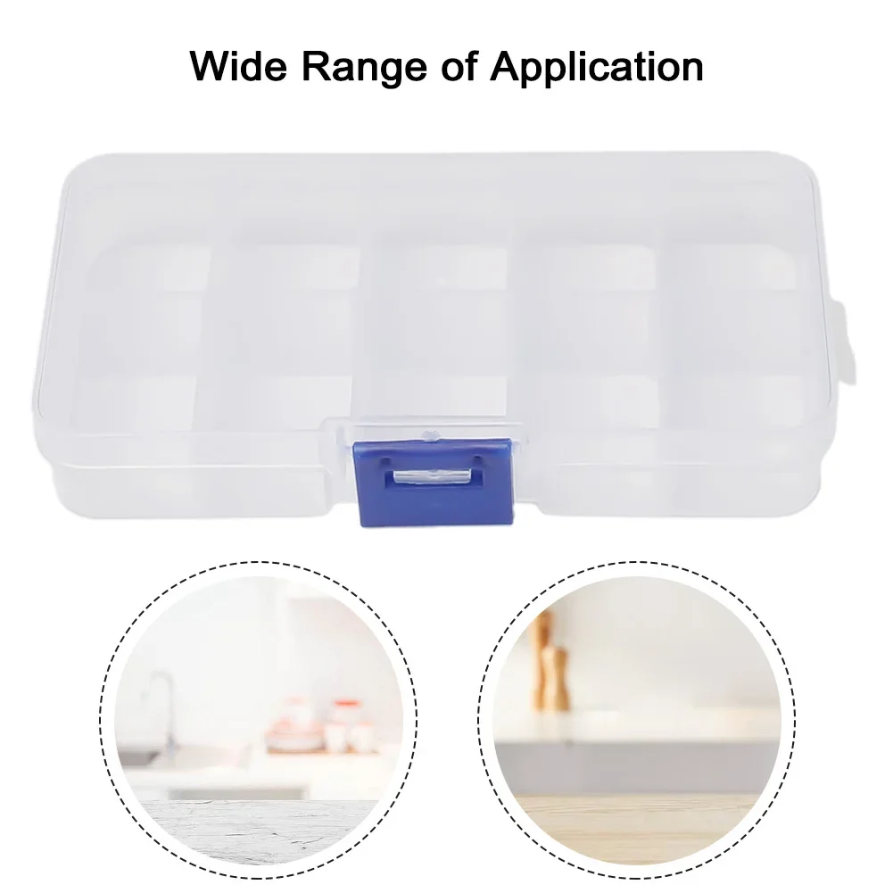 White Case Plastic Storage Screws Jewelry Beads Crafts 10/15/24 Compartments DIY 1pc Display Holder Charms Hot