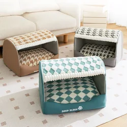 New Pet Nest Large Space Drawer Cat Nest Medium and Small Dog Semi-closed Removable and Washable Autumn and Winter Warm Kennel