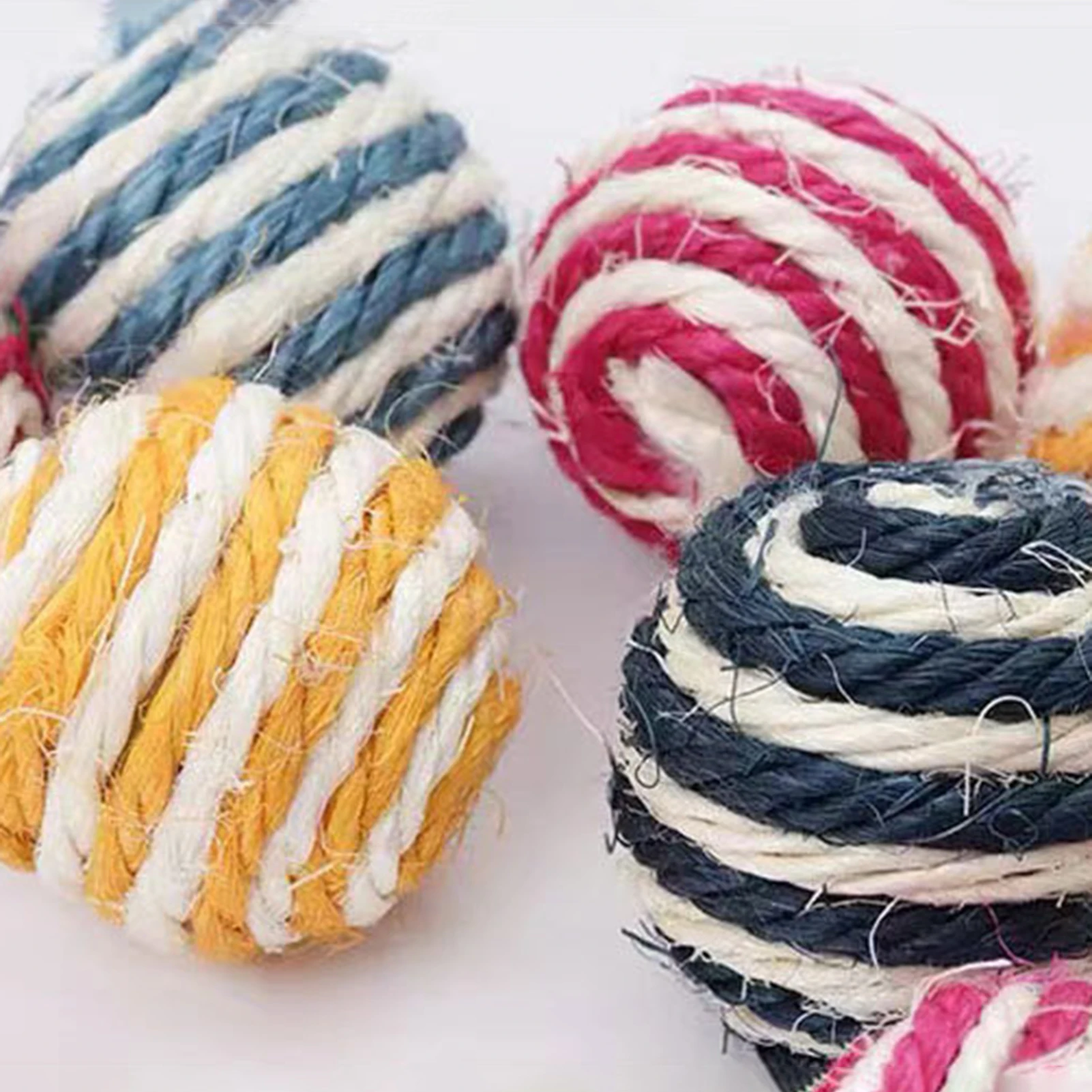 1pcs Color Random Interactive Cotton Rope Mini Dog Toys Ball for Cat Accessories Toothbrush Chew Puppy Toy