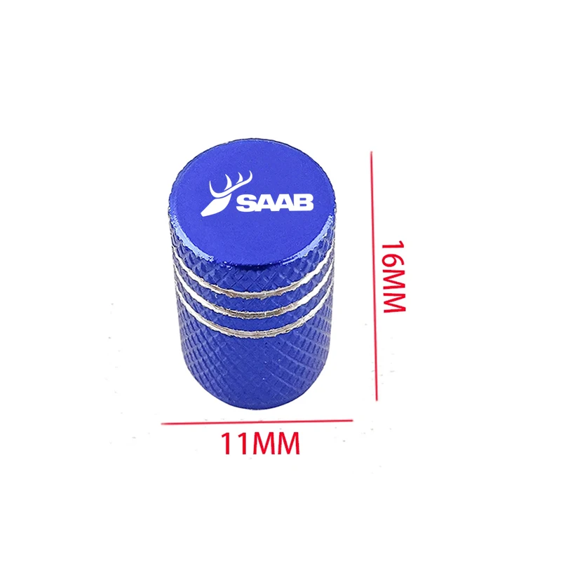 Car Tire Valve Cover Car Logo Dust Cover For SAAB Hirsch 91 93 94 95 97 99 9000 93X 94X 95X 97X 900S Aero X SONETT III TRUBO X