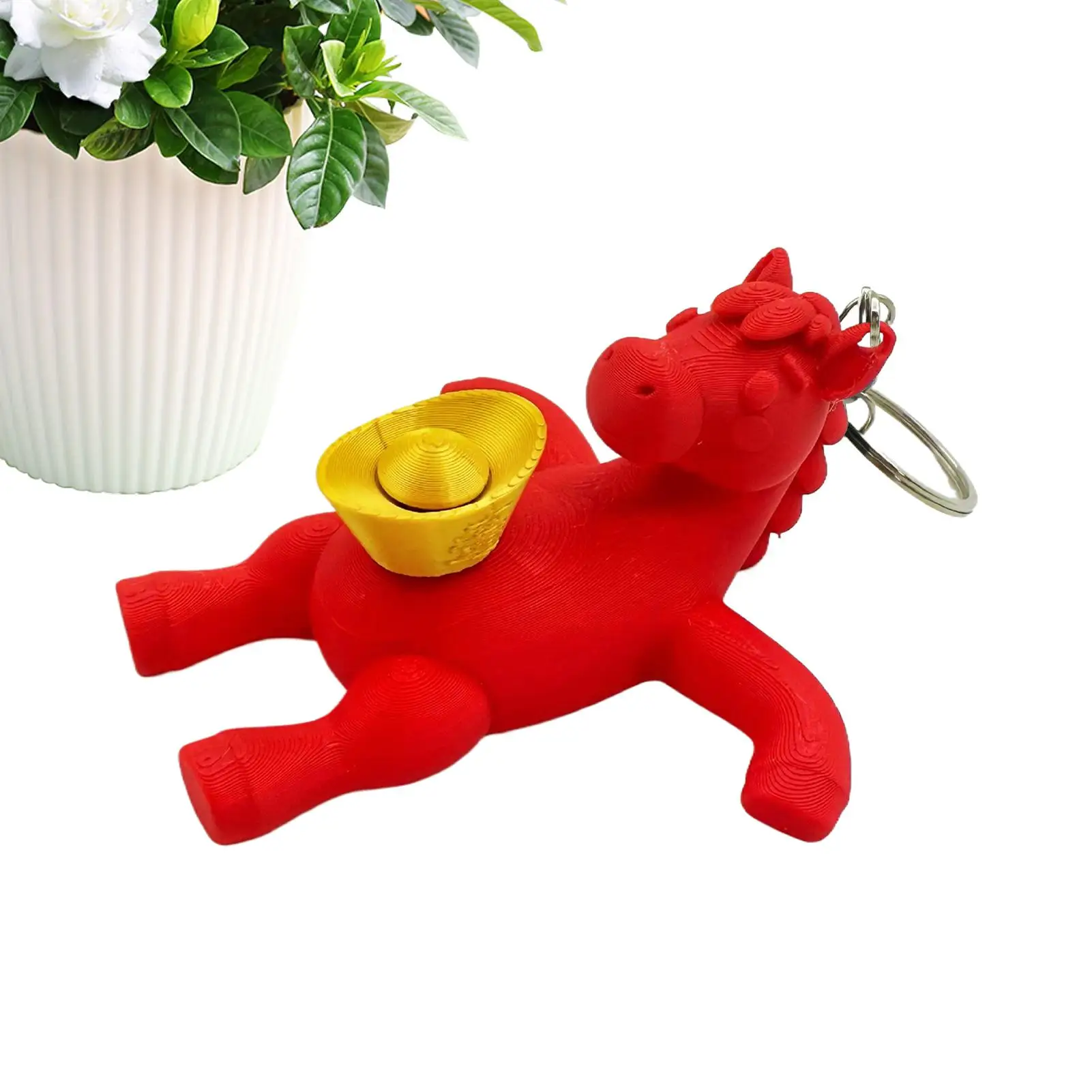 

Фигурки лошадей 2026 с золотым слитком, милый декор для стола, коллекционные статуэтки лошадей для взрослых и детей, украшение для дома и книжной полки