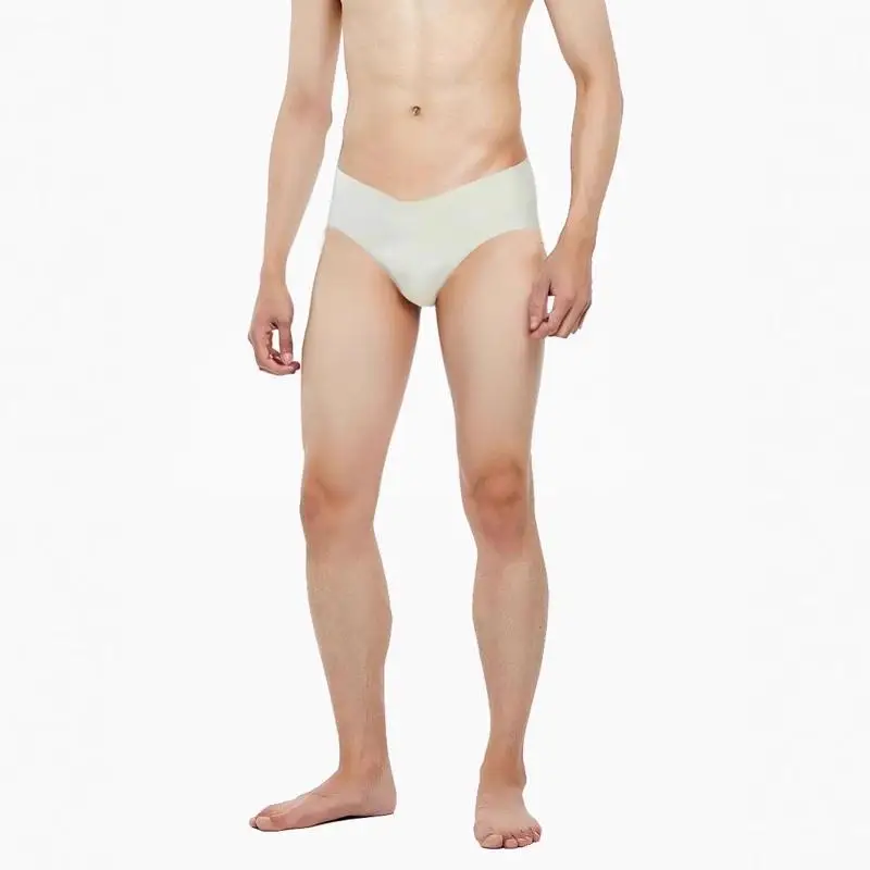 Latex Convex Pouch Underwear Men's Sexy Transparent Rubber Briefs Seamless Hot Youth Lingerie Трусы Мужские Calzoncillos Hombre