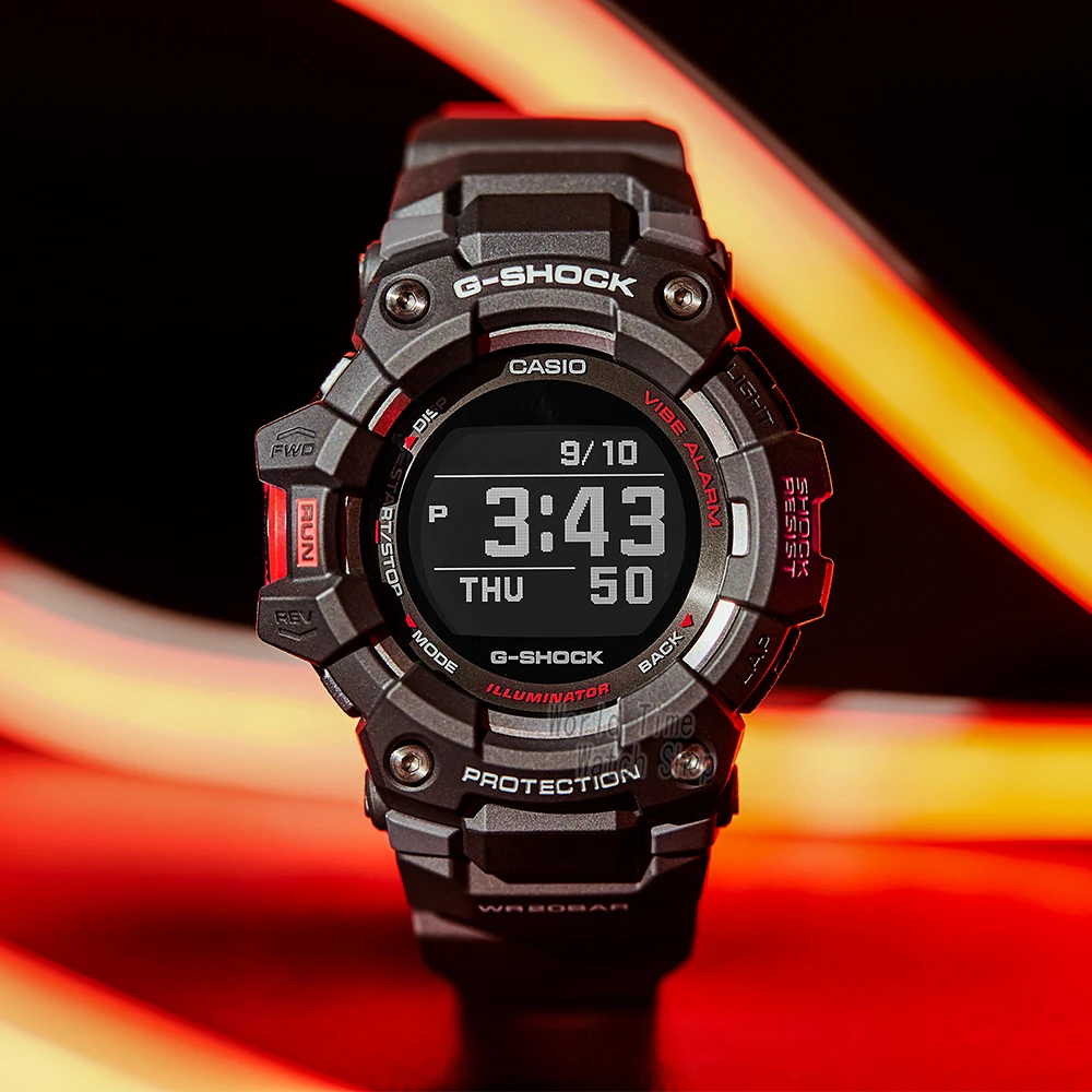 Casio-reloj multifuncional para hombre, cronógrafo con pantalla grande, Bluetooth, podómetro, serie GBD-100