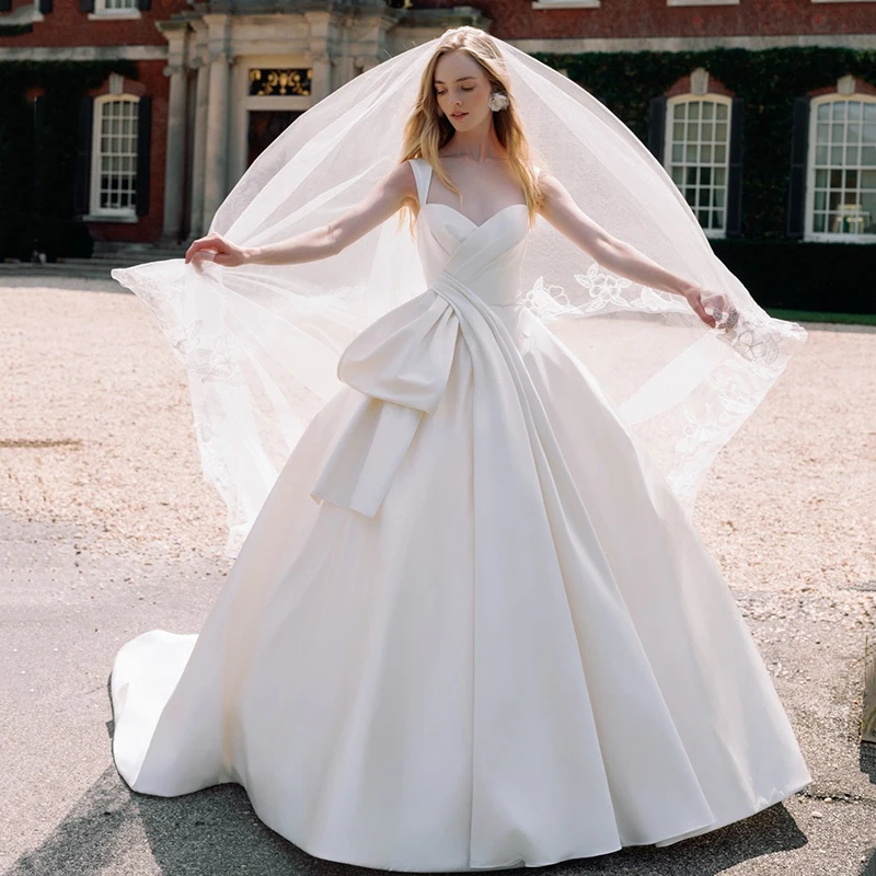 

Eightree Classic A-Line Wedding Dresses Sweetheart Sleeveless Princess Bridal Dress Formal Wedding Ball Prom Gowns Customized