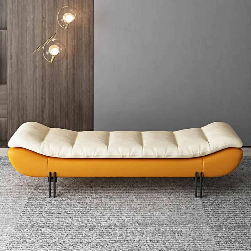 Minimalist Solid Wood Bedside Stool Luxury Bedroom Bench Modern Simple Shoe Changing Couch Pedal for Living Room Home