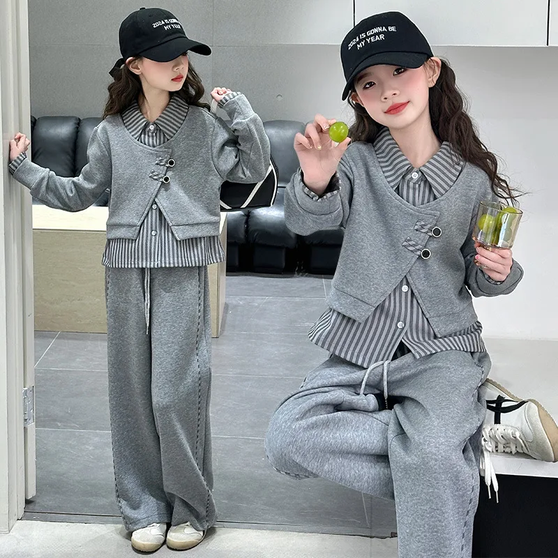 

Girls Outfit Autumn Set for Older Children 2025 New Fashionable Autumn Spring Set for Girls Two-Piece Childrens Clothing