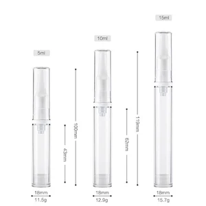 5/10 / 15 مل واضح كريم أساس موزع زجاجة محمولة جوهر السفر عينة حاوية خالية من الهواء فراغ جل العين كريم أنابيب فارغة أفضل 8 منتجات مبيعات عينة مجانية - No6