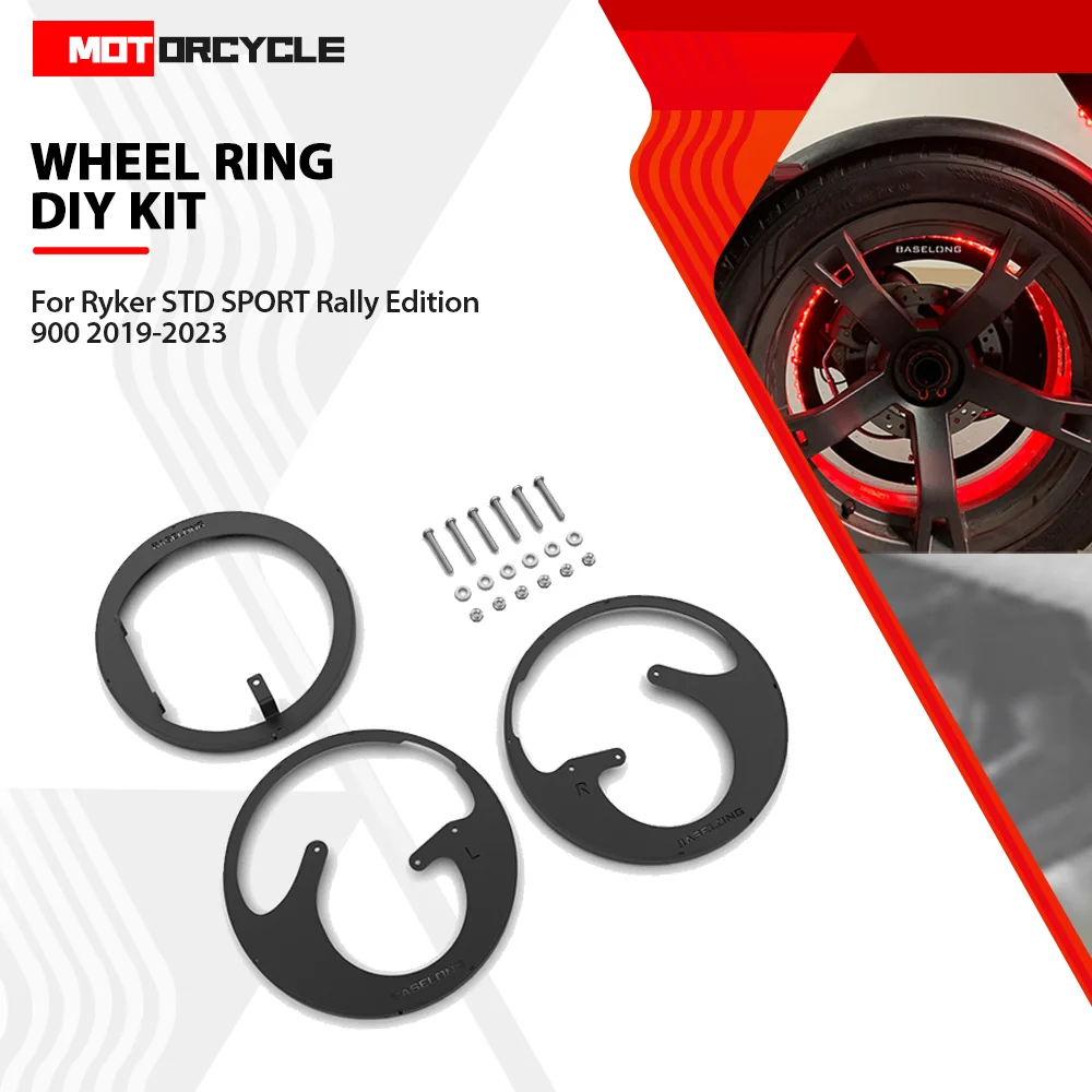 Motorcycle Wheel Ring DIY Kit Fit Ryker All Models For Can-Am Ryker STD 600 900 SPORT 900 600 ACE Rally Edition 900 2019-2023