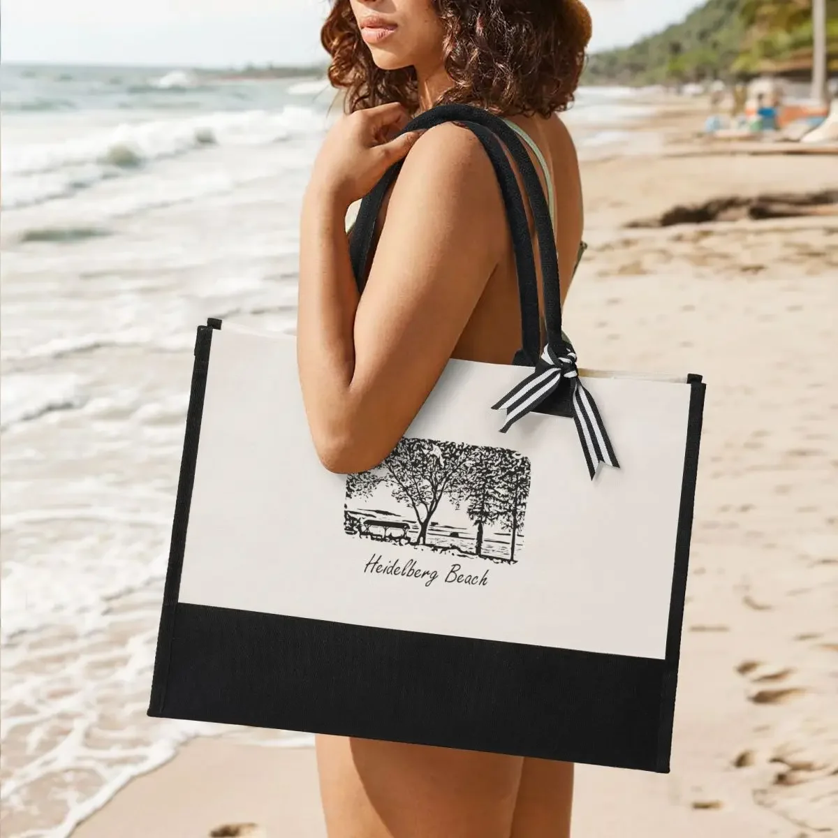 Canvas Gift Shopping Bag Heidelberg Beach Classic Canvas Large Capacity Bag Customizable Quality Gifts